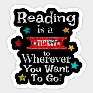 Teachers And Students Book Reading Adventure Sticker